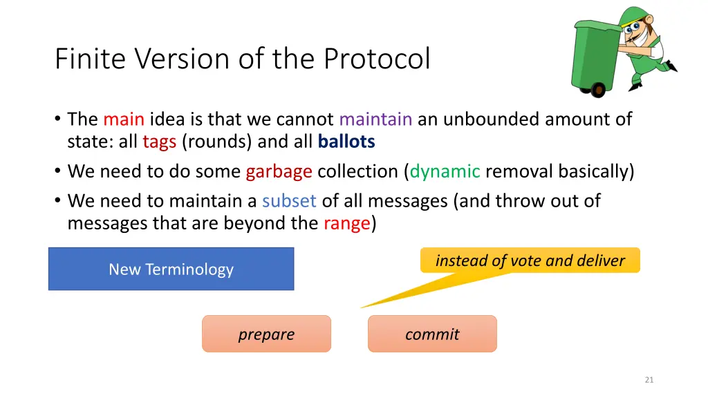 finite version of the protocol