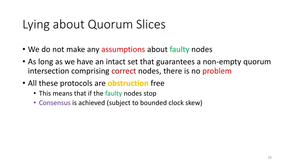 lying about quorum slices
