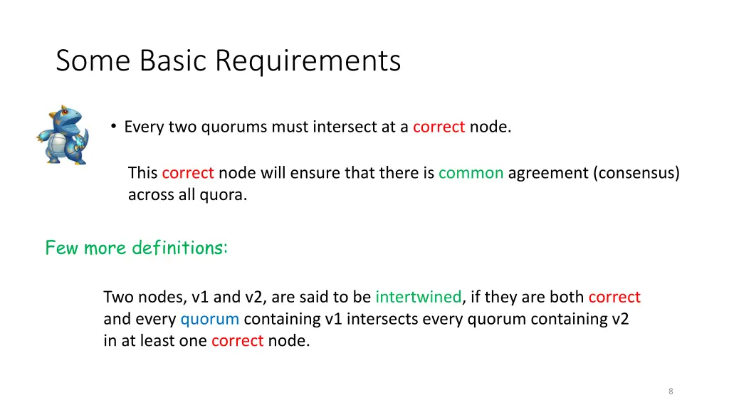 some basic requirements