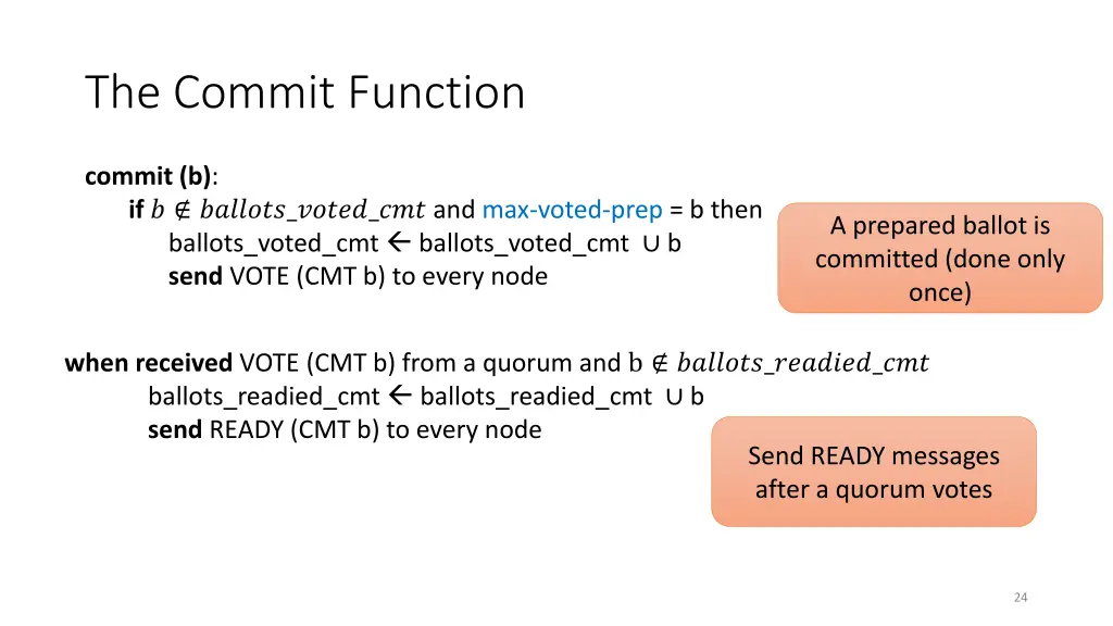 the commit function