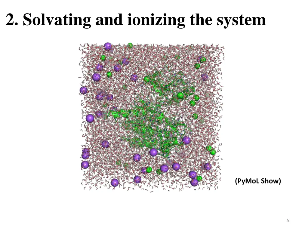 2 solvating and ionizing the system