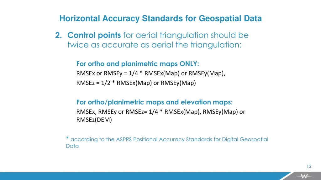 horizontal accuracy standards for geospatial data 1