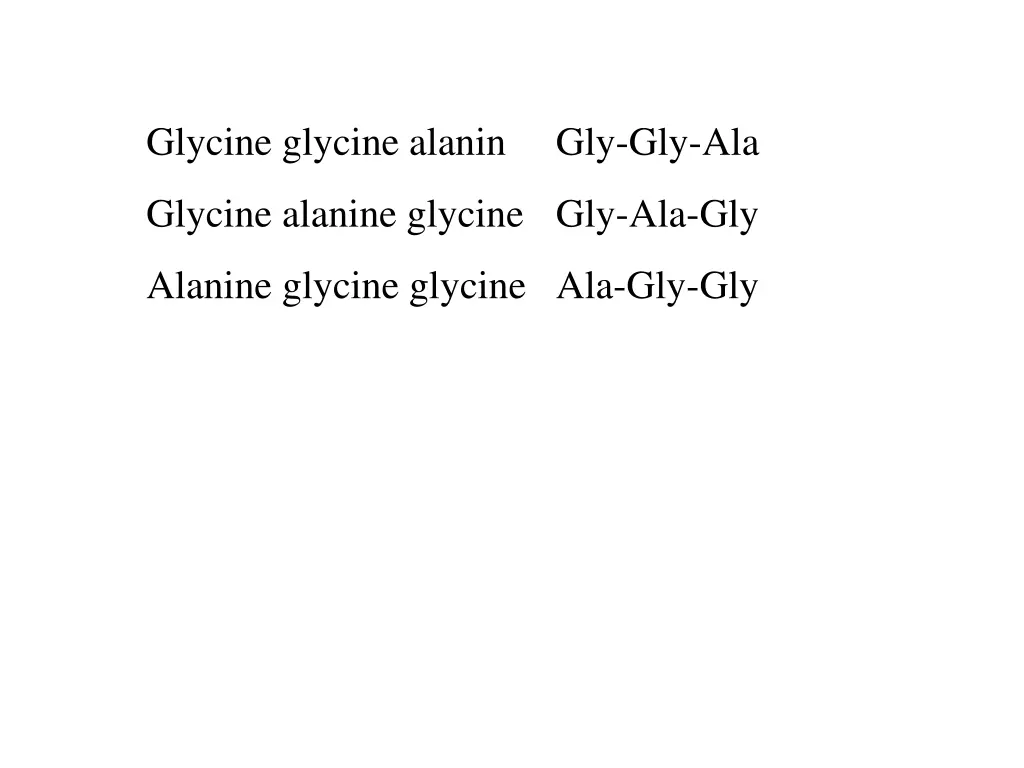 glycine glycine alanin