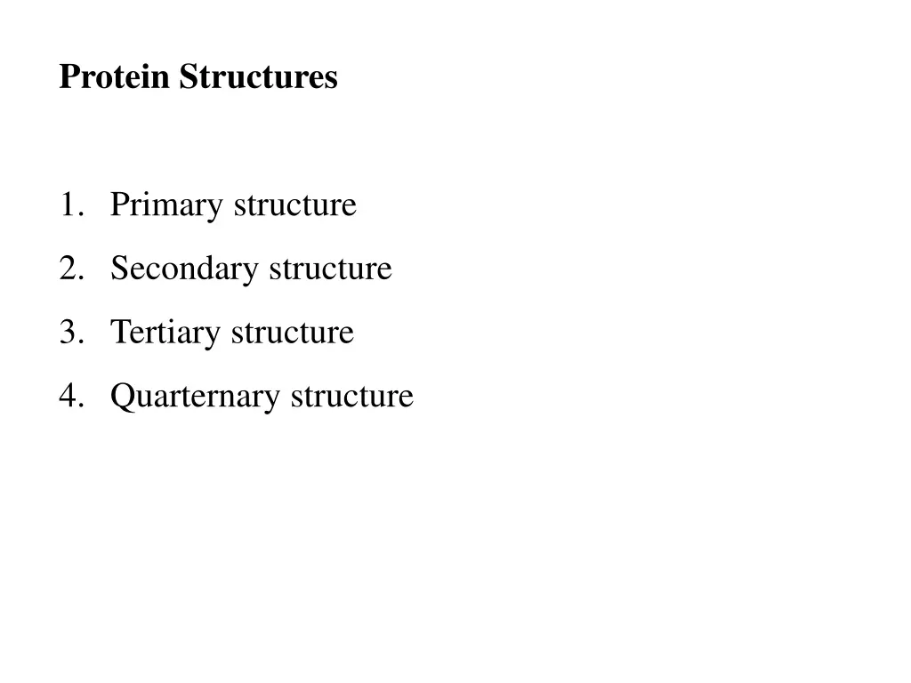 protein structures