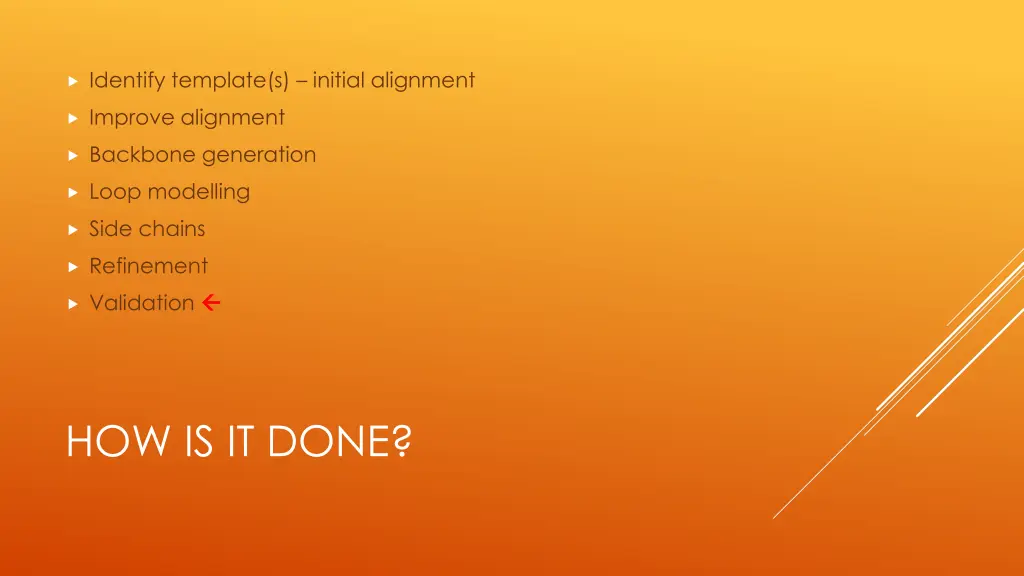 identify template s initial alignment