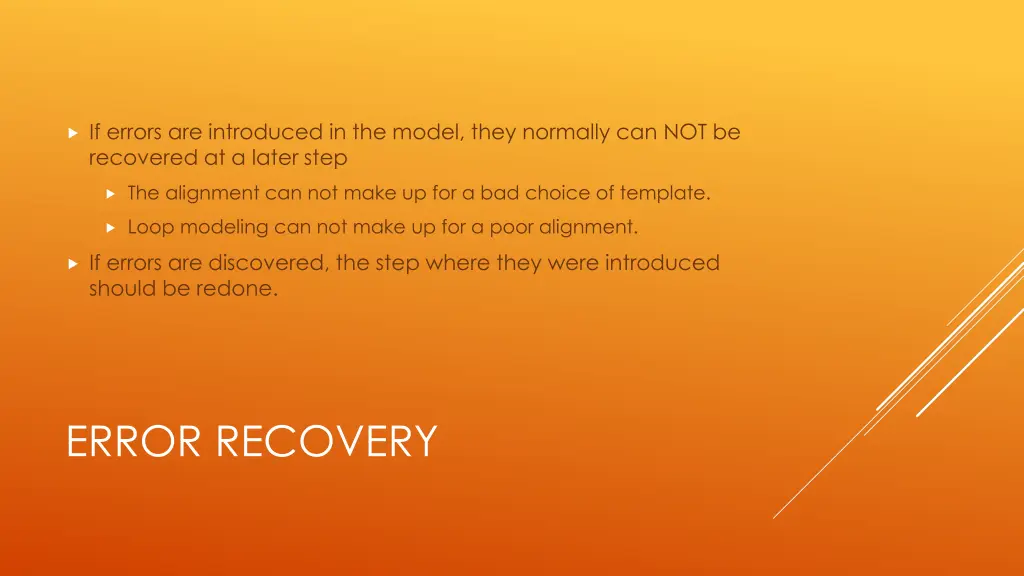 if errors are introduced in the model they