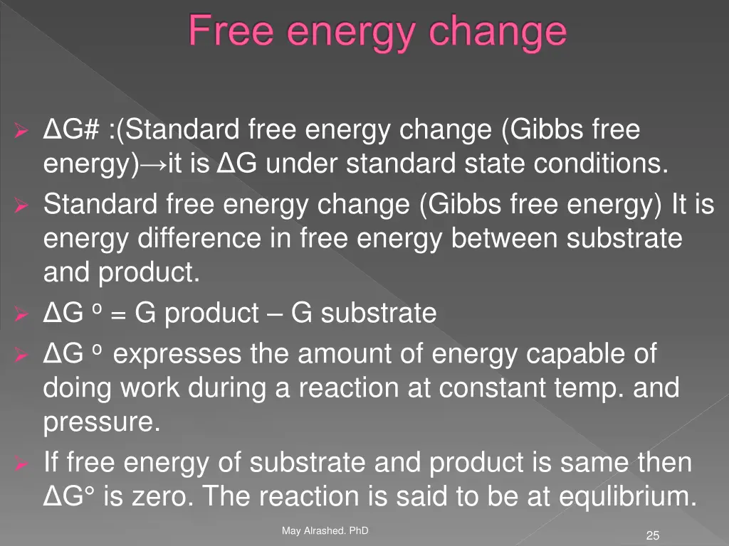 free energy change