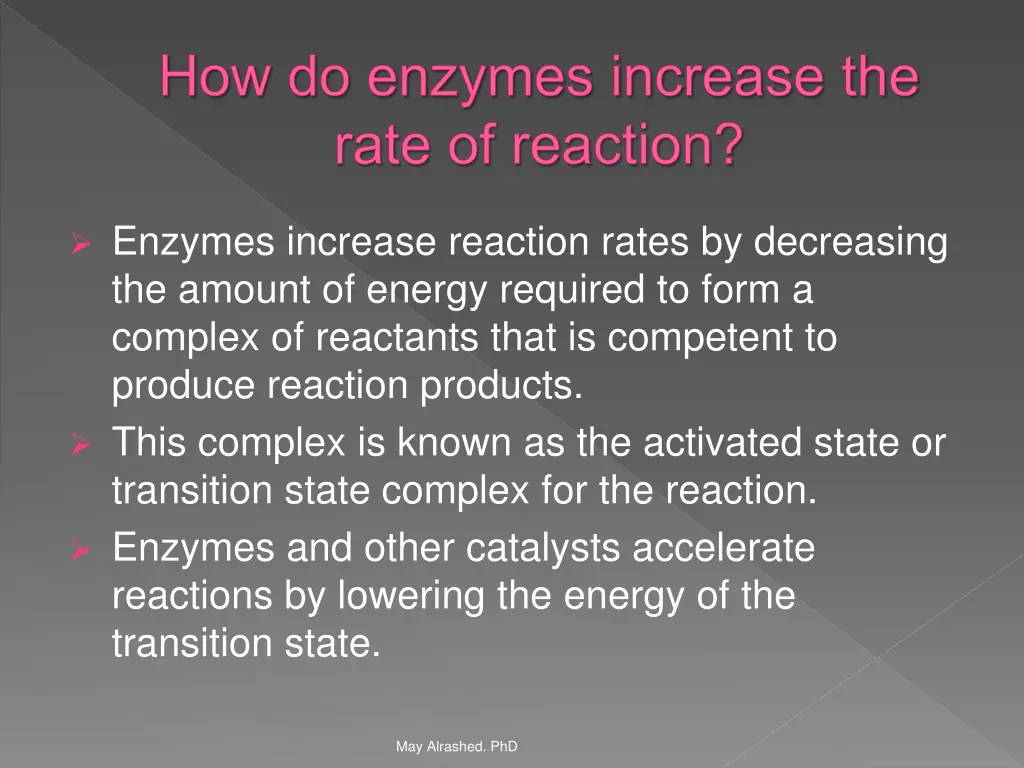 how do enzymes increase the rate of reaction