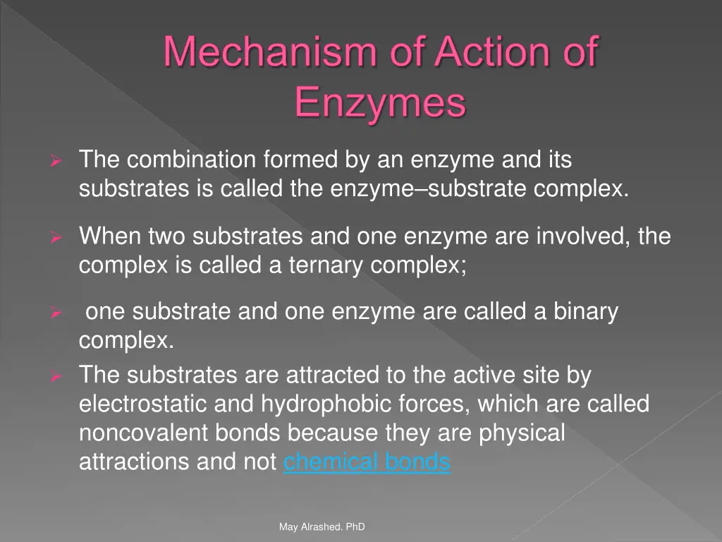 mechanism of action of enzymes