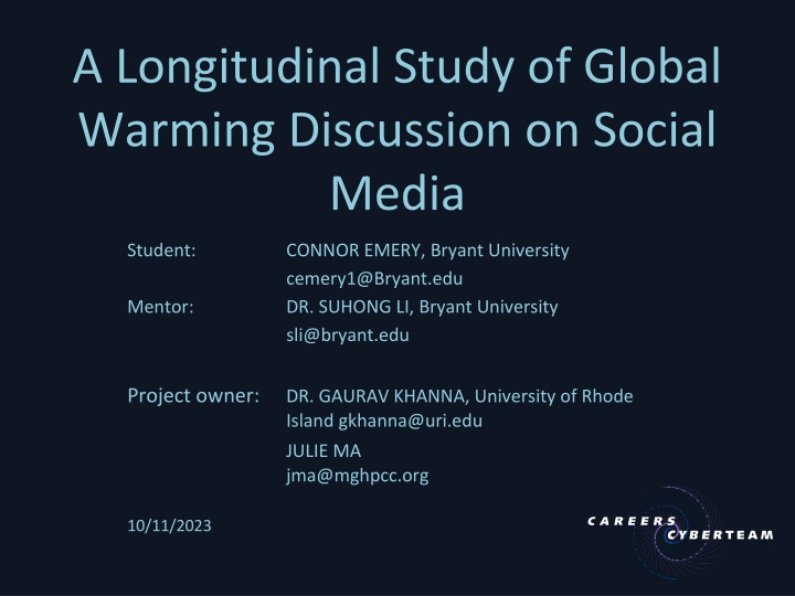 a longitudinal study of global warming discussion