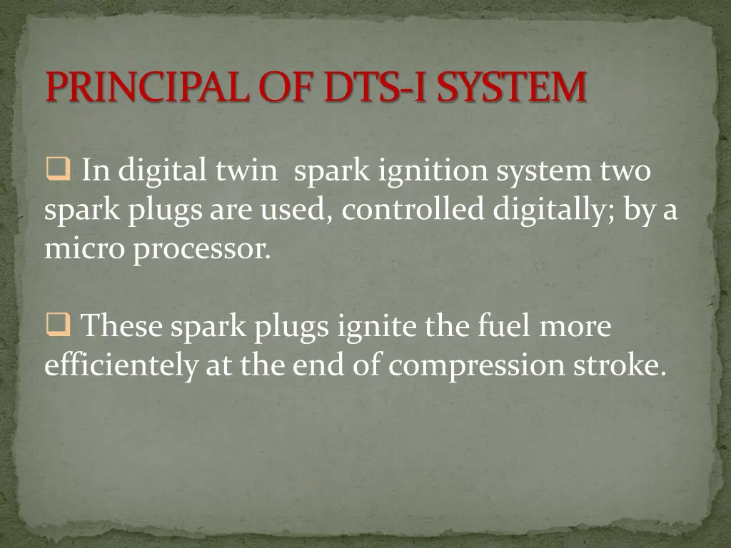principal of dts i system