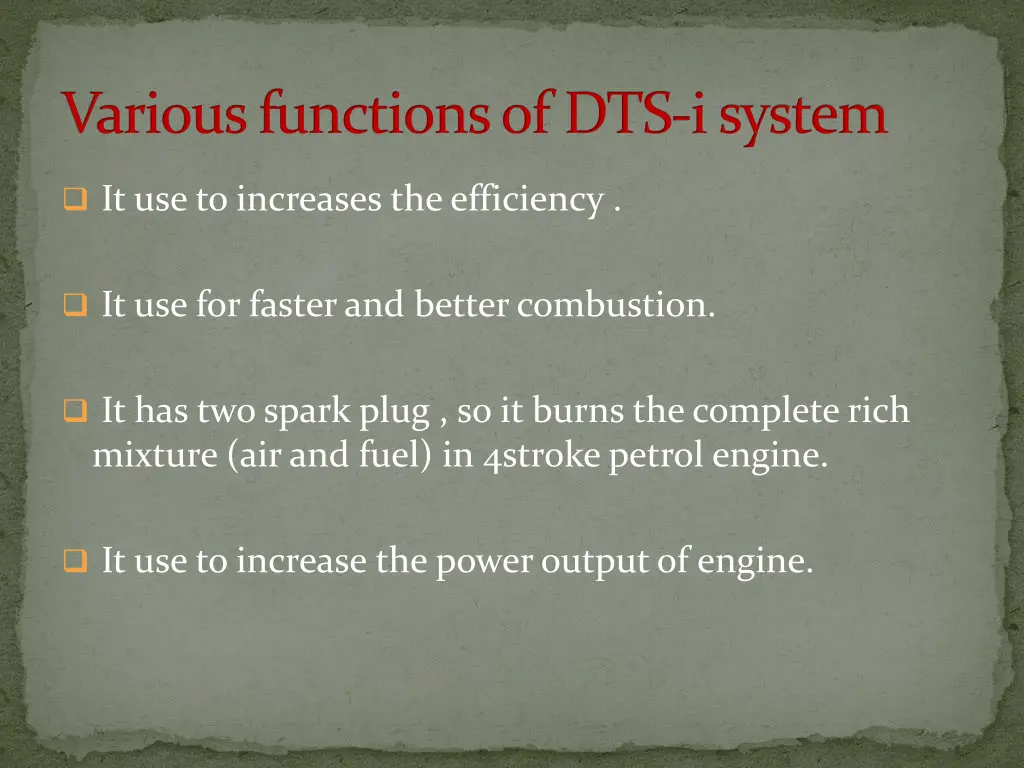 various functions of dts isystem