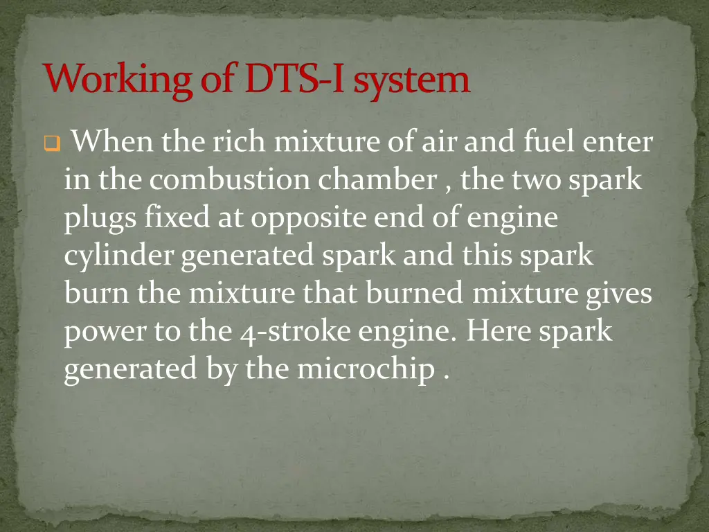 working of dts i system