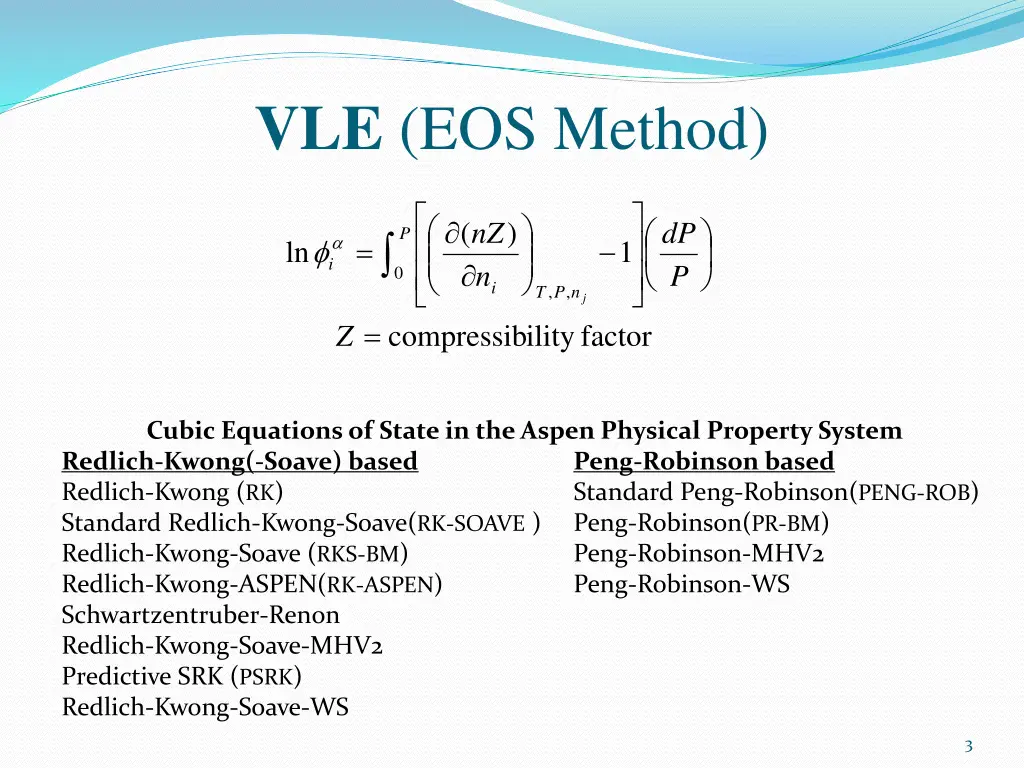 vle eos method 1