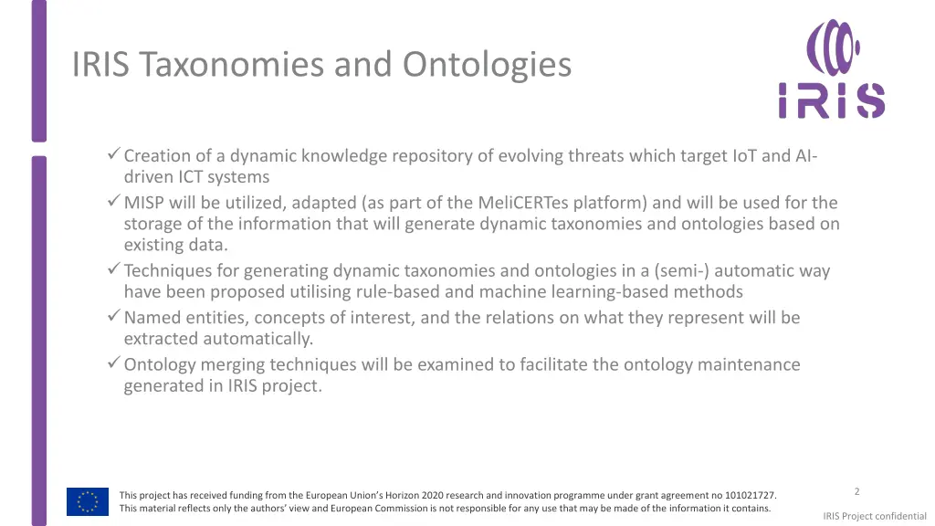 iris taxonomies and ontologies