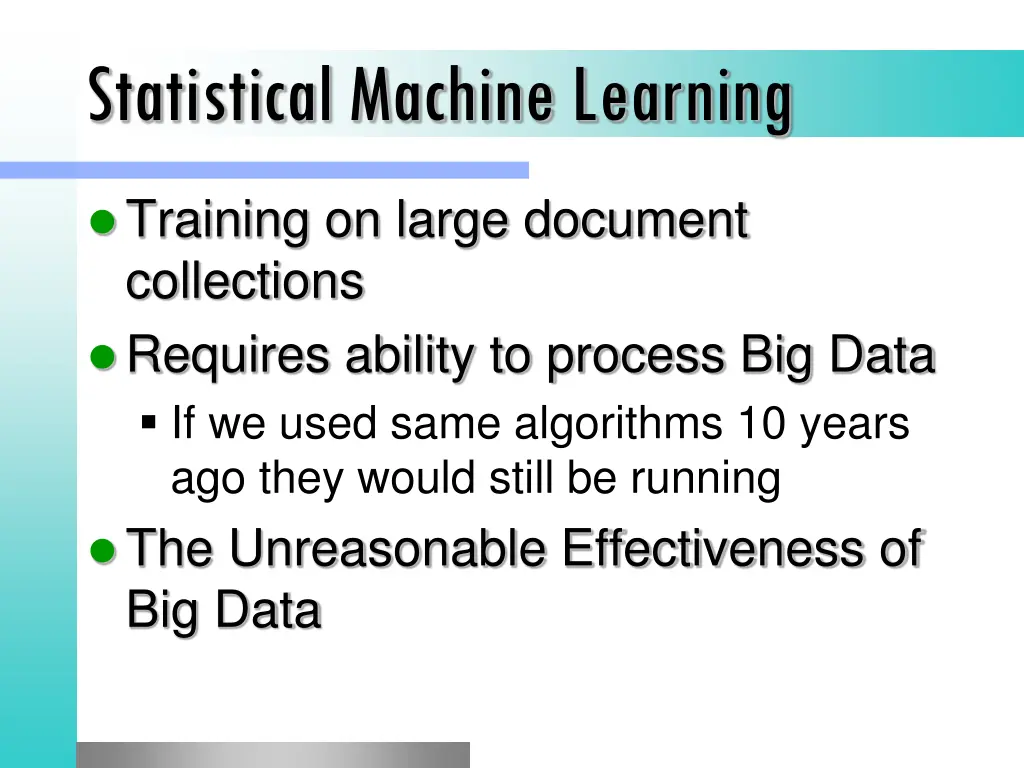 statistical machine learning