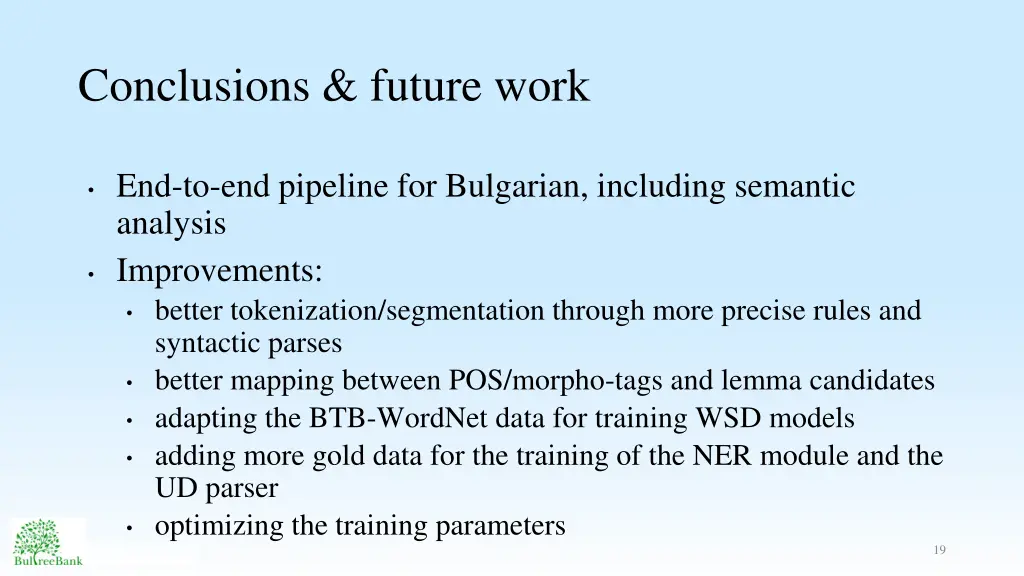 conclusions future work