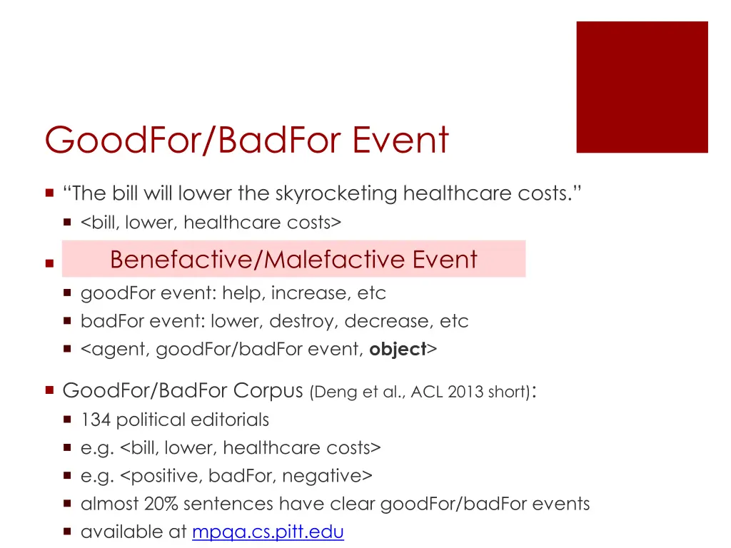 goodfor badfor event