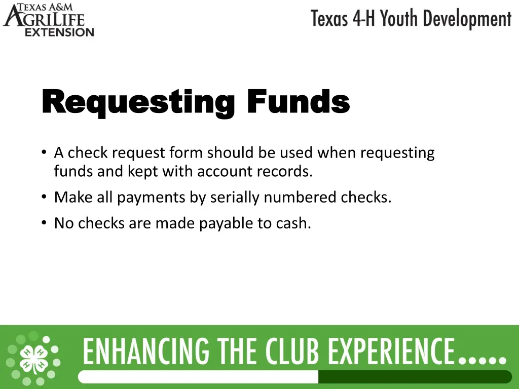 requesting funds requesting funds