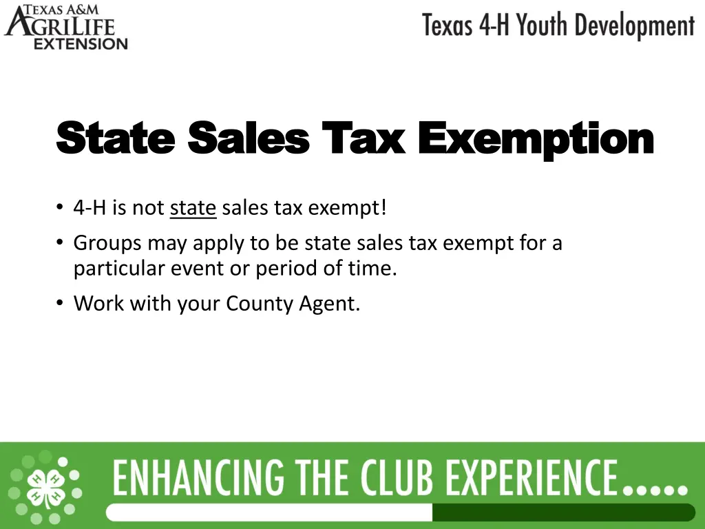 state sales tax exemption state sales