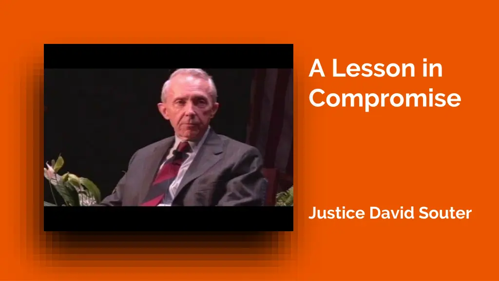 constitutionally speaking a lesson in compromise