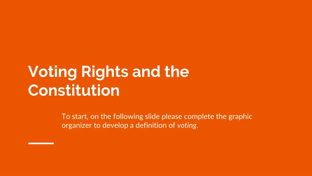 voting rights and the constitution