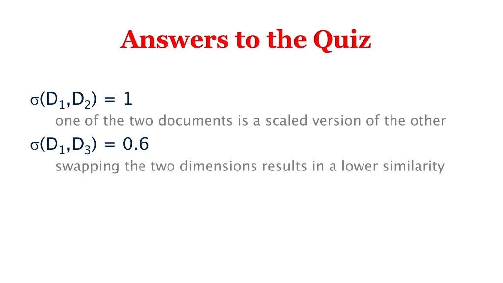 answers to the quiz