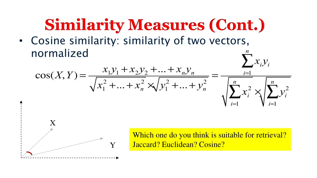 similarity measures cont cosine similarity