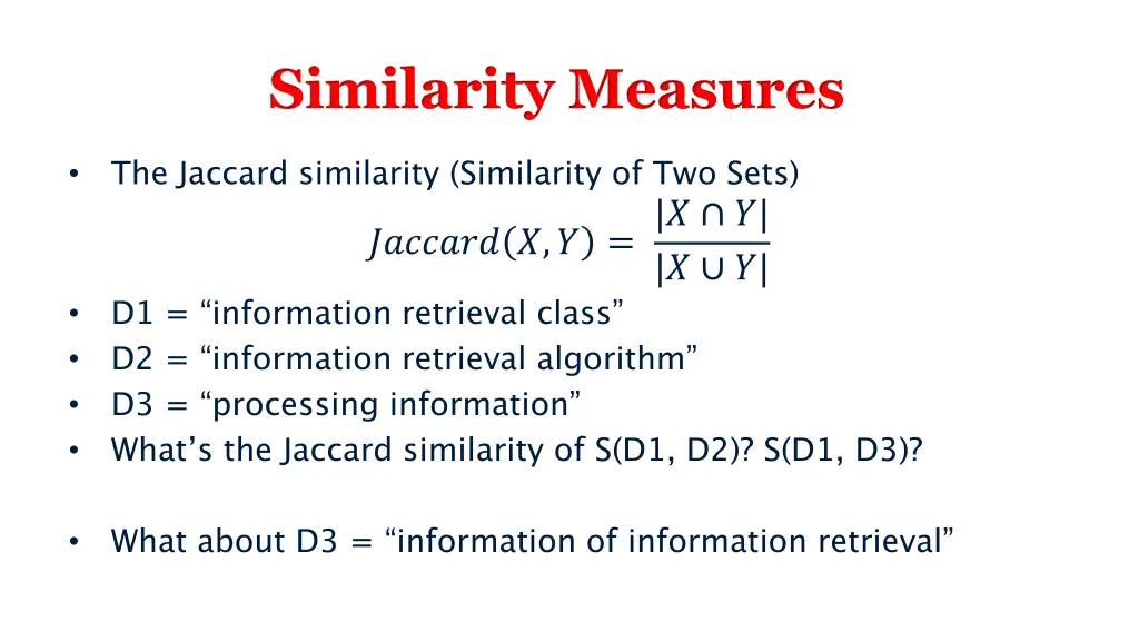 similarity measures