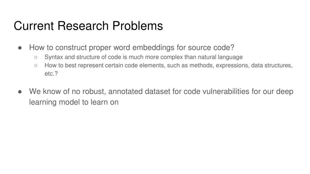 current research problems