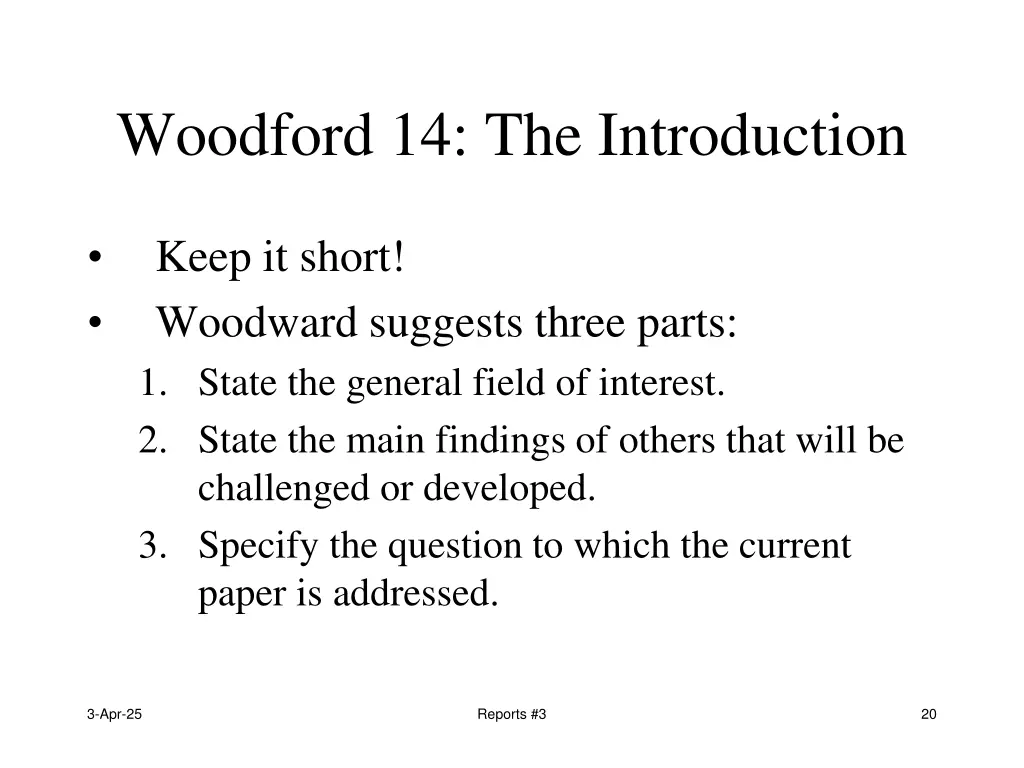 woodford 14 the introduction