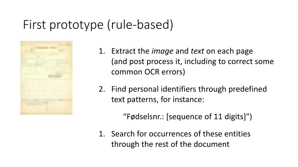 first prototype rule based
