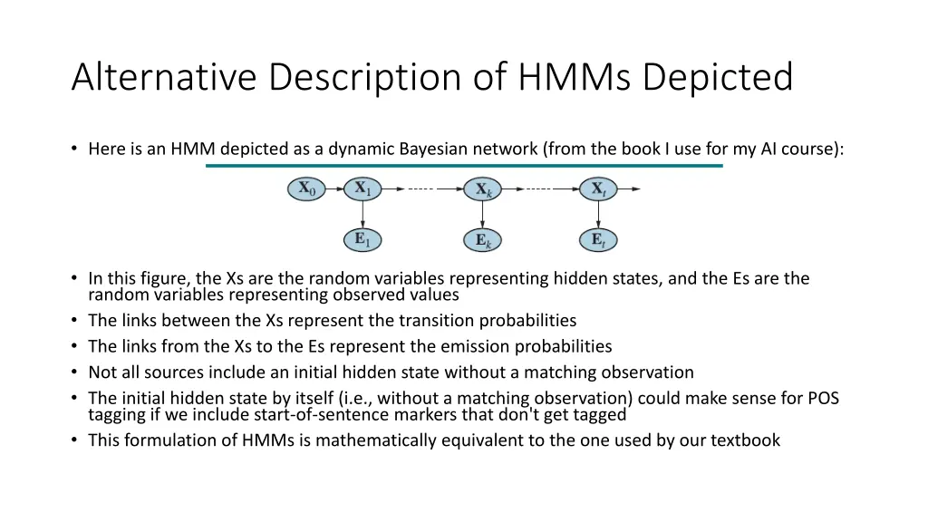 alternative description of hmms depicted