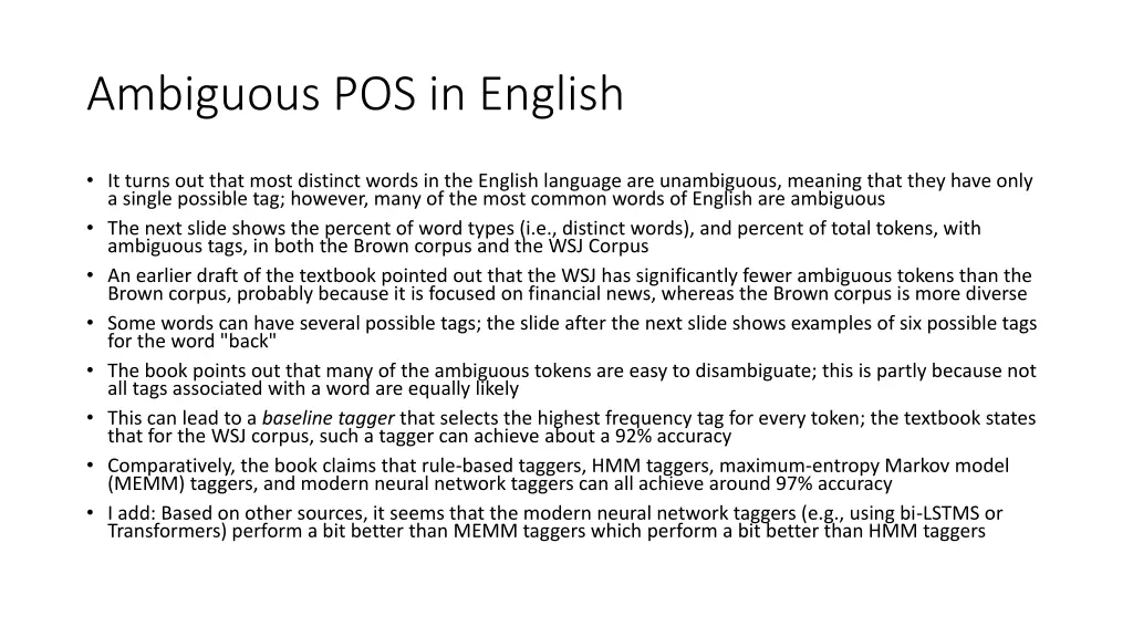 ambiguous pos in english