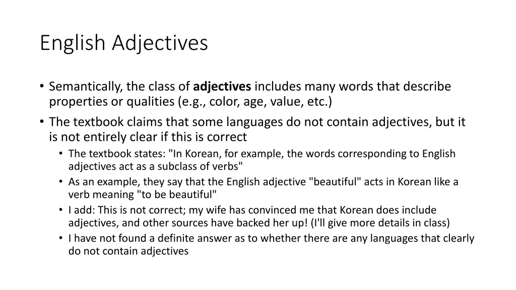 english adjectives