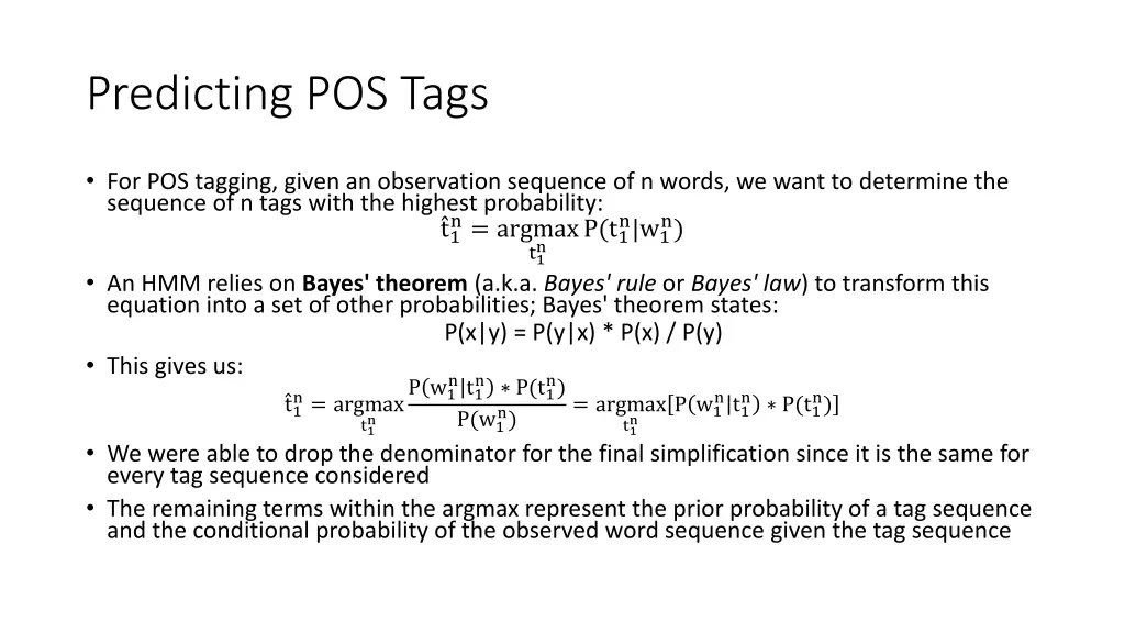 predicting pos tags