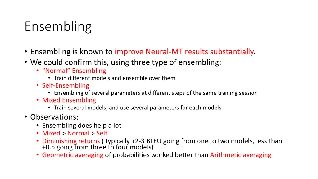 ensembling