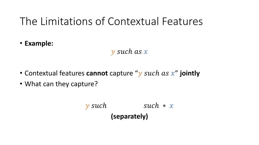 the limitations of contextual features