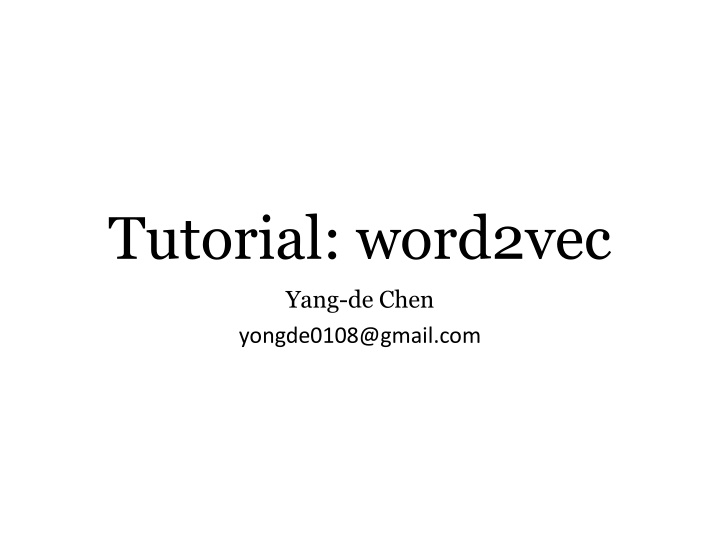 tutorial word2vec