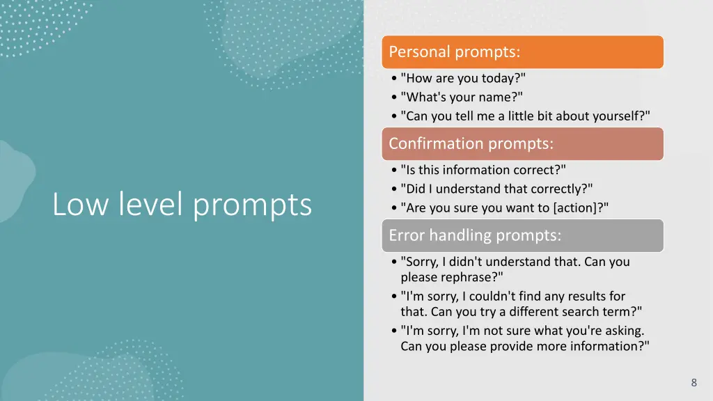 personal prompts