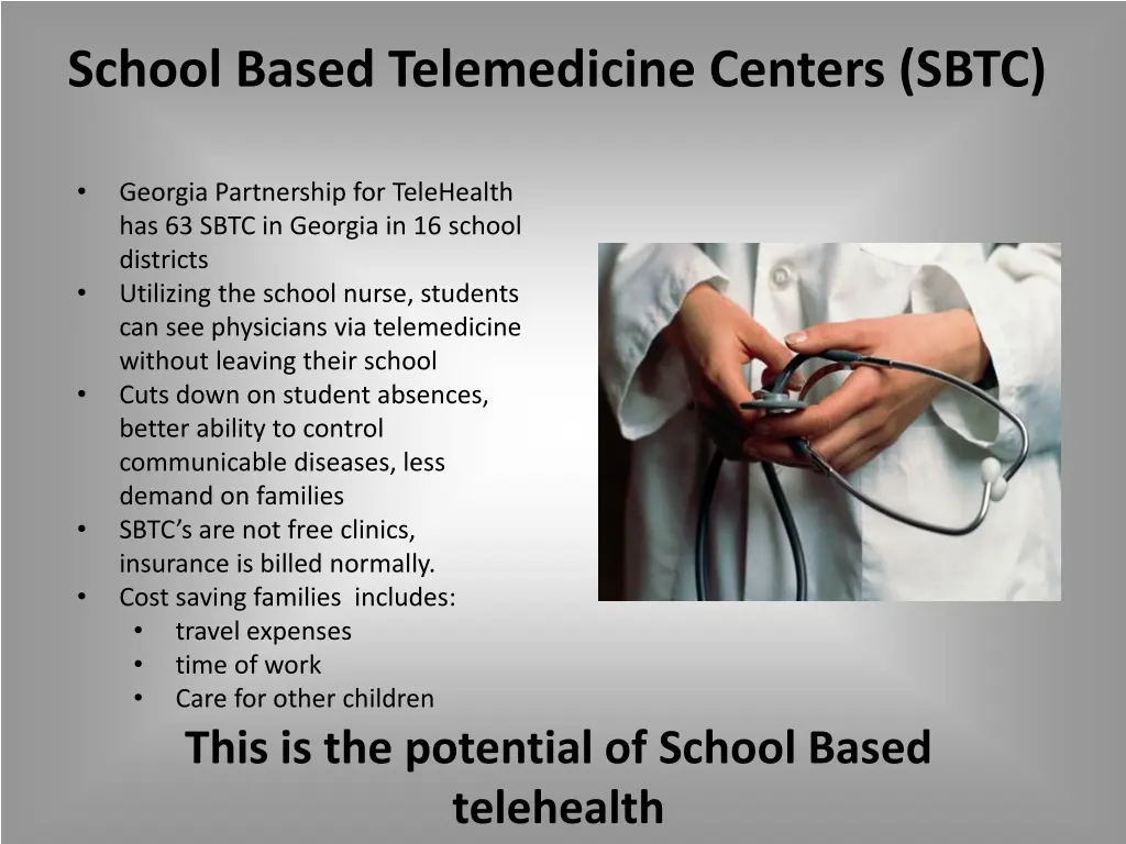 school based telemedicine centers sbtc