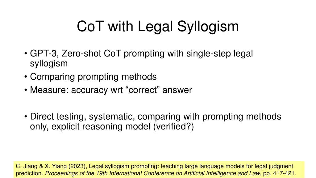 cot with legal syllogism