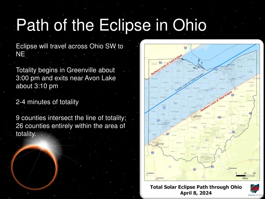 path of the eclipse in ohio