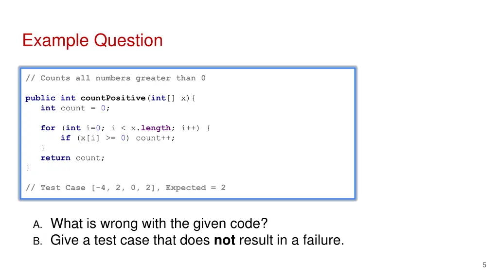 example question