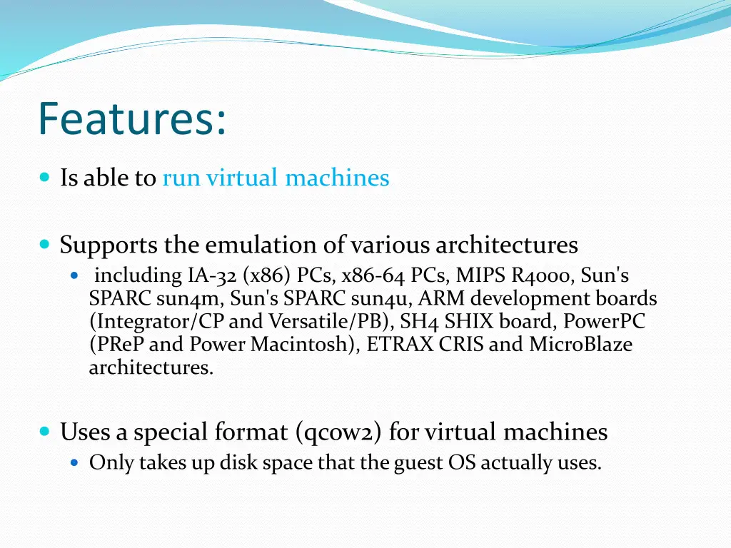features