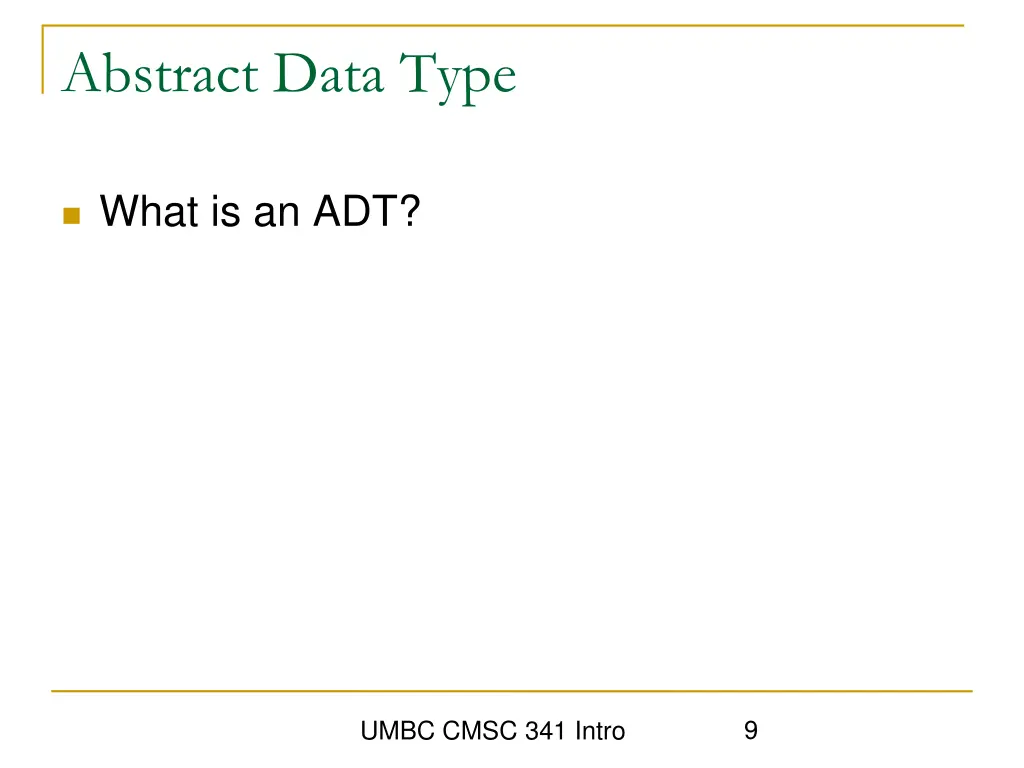 abstract data type