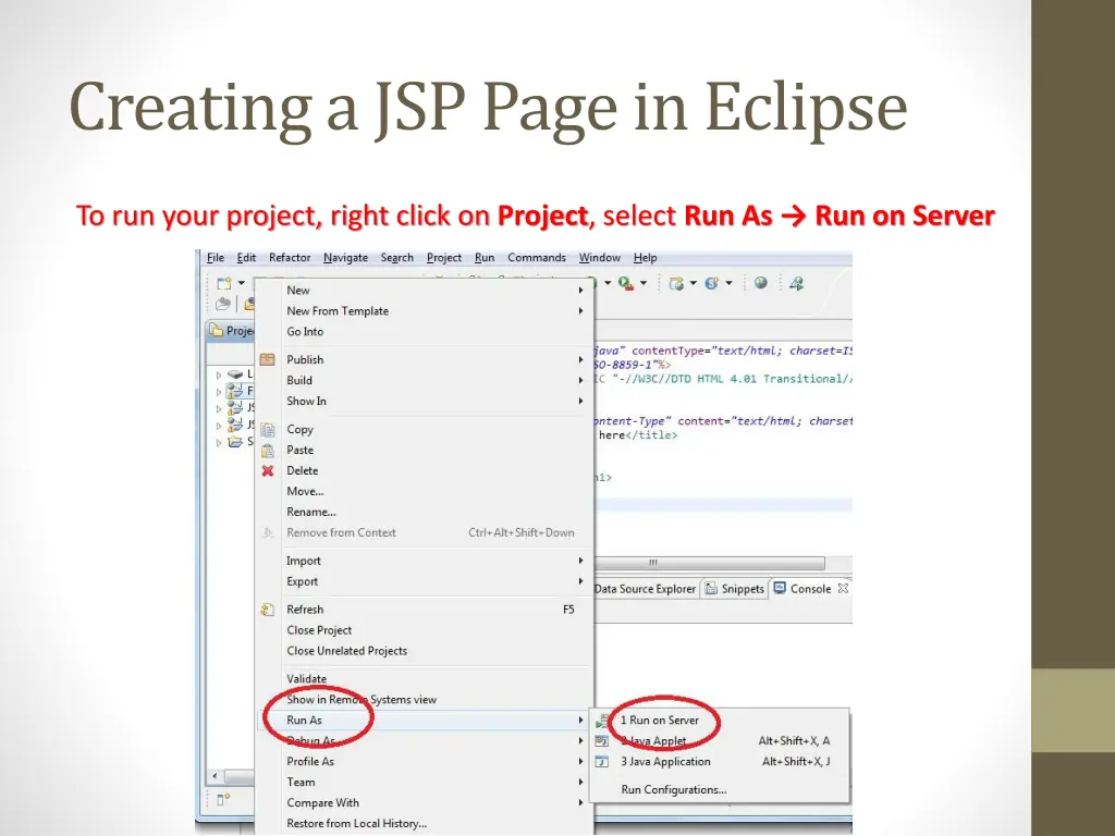 creating a jsp page in eclipse 6