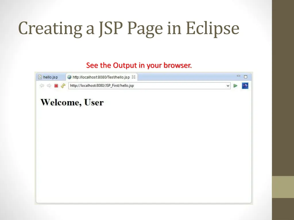 creating a jsp page in eclipse 8