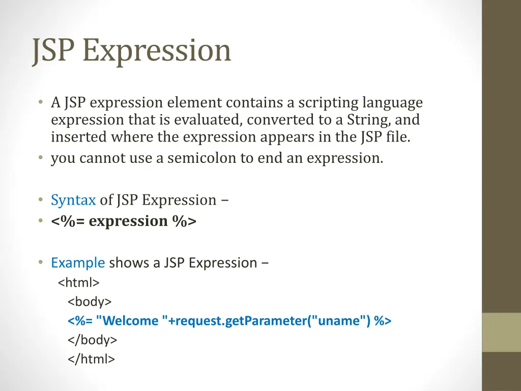 jsp expression