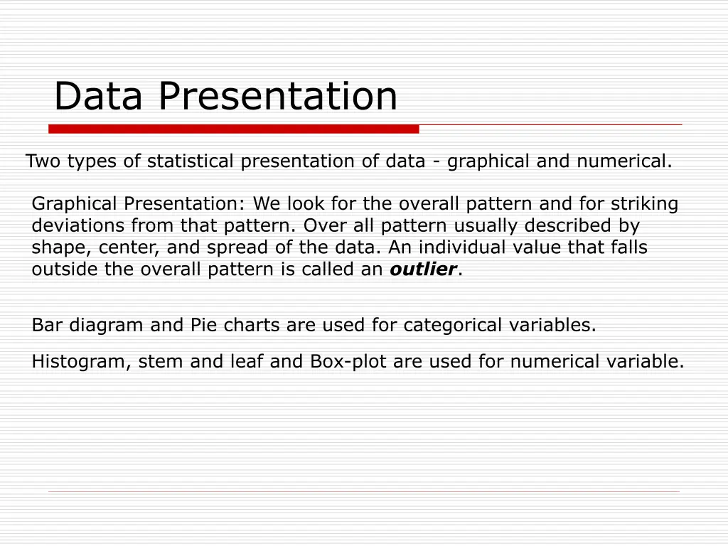 data presentation